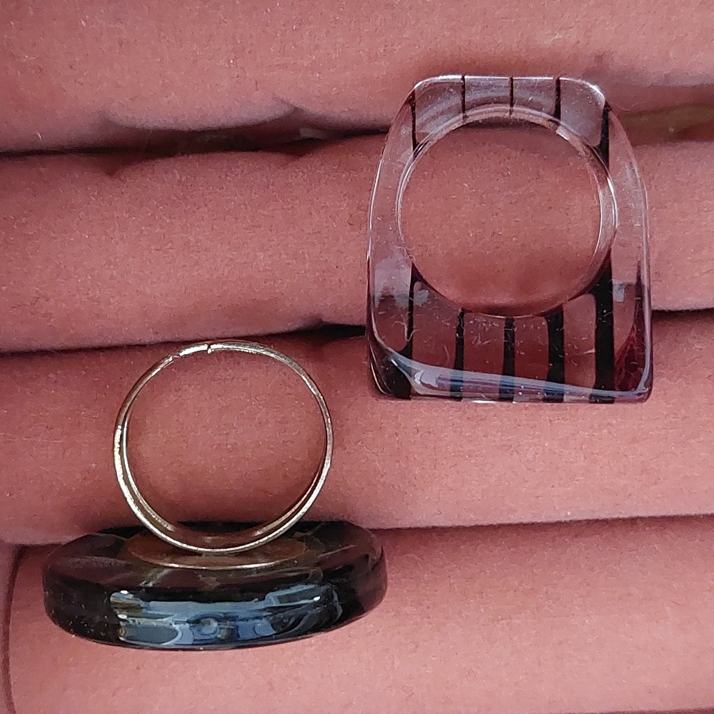 Lucite & Resin Rings - Picture 3 of 3